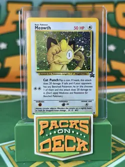 Meowth Black Star Gameboy Promo Pokemon WOTC Vintage Near mint /mint Condition - Image 1