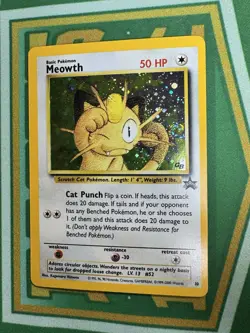 Meowth Black Star Gameboy Promo Pokemon WOTC Vintage Near mint /mint Condition - Image 3
