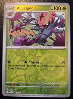Accelgor 009/086 Reverse Holo Uncommon Scarlet & Violet: White Flare Pokemon TCG - Image 1