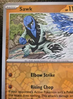 Sawk 049/086 Reverse Holo Uncommon Scarlet & Violet: White Flare Pokemon TCG - Image 2
