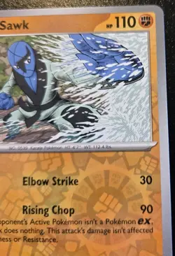 Sawk 049/086 Reverse Holo Uncommon Scarlet & Violet: White Flare Pokemon TCG - Image 3