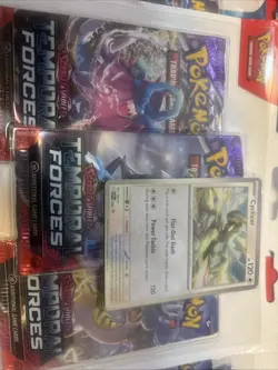 Pokemon TGC Temporal Forces Cyclizar Promo Triple Blister Set Pack Sealed - Image 1