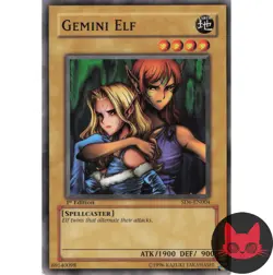 Yugioh Gemini Elf SD6-EN004 Common 1st Edition NM - Image 1