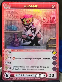 1st Edition Super Rare Ulmar (MAX E) 54/232 Dawn of Perim Chaotic Trading Card - Image 1