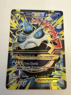 Pokemon TCG Mega M Glalie EX Full Art Holo Rare Card 156/162 Breakthrough XY - Image 1