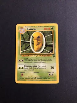Kakuna 47/130 2nd Edition Pokemon Card Ungraded Near Mint Or Better - Image 1