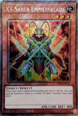 RA04-EN141 XX-SABER EMMERSBLADE PLATINUM SECRET RARE 1ST EDITION YuGiOh CARD - Image 1