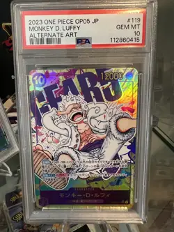 PSA 10 Luffy Nika Gear 5 OP05-119 Parallel SEC New Era One Piece Card Japanese - Image 1