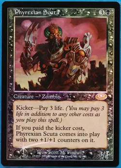 Phyrexian Scuta FOIL Planeshift HEAVILY PLD Black Rare CARD (475332) ABUGames - Image 1