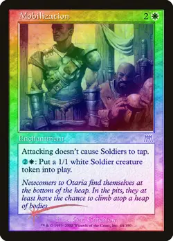 Mobilization FOIL Onslaught HEAVILY PLD White Rare MAGIC GATHERING CARD ABUGames - Image 1
