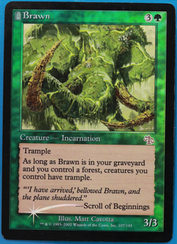 Brawn FOIL Judgment HEAVILY PLD Green Uncommon MAGIC CARD (ID# 498651) ABUGames - Image 1