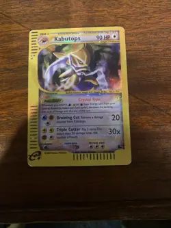 Kabutops 150/144 Skyridge Reverse Holo Pokemon Card Damaged - Image 1