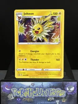 Pokemon Card Jolteon SWSH094 SWSH Black Star Promo Holo HD Swirl Near Mint - Image 1