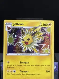Pokemon Card Jolteon SWSH094 SWSH Black Star Promo Holo HD Swirl Near Mint - Image 2
