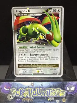 Pokemon Card Flygon LV.X 105/111 Platinum Rising Rivals Ultra Holo Rare Played - Image 1