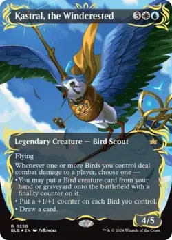 MTG English Kastral, the Windcrested (Borderless) (Raised Foil) NM Foil - Image 1