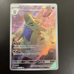 2023 Pokemon TCG Tyranitar Holo Rare Card 222/193 Sv02 Paldea Evolved LP+NM - Image 1