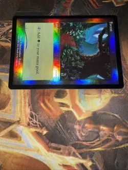 MTG Forest (Arena Promo Foil) - Christopher Rush Beta Art - NM - - Image 4