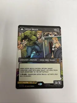 Eddie Brock Borderless Foil Spider-Man MTG - Image 1