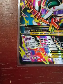 Pokemon TCG M Gallade EX Full Art Holo Rare Card 100/108 XY Roaring Skies - Image 5