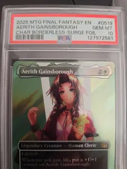 MTG Final Fantasy En Aerith Gainsborough Surge Foil Card 2025 FFVII Charter Ed - Image 3