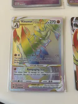 Pokemon TCG Kleavor VSTAR Holo Card Astral Radiance 196/189 - Image 1