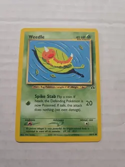 Weedle MP 70/75 Neo Discovery Pokemon Card - Image 1