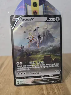 Pokemon Arceus v TCG SWSH204 Sword & Shield Promo Full Art Holo Card - Image 1