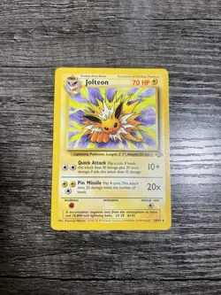 Jolteon 20/64 Pokemon Card TCG Jungle Unlimited Non Holo Rare MP - Image 1