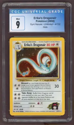 Erikas Dragonair 4/132 Gym Heroes Holo Rare Pokemon Card CGC 9 - Image 1