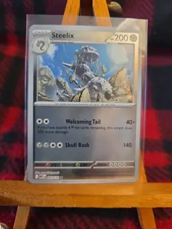 Steelix 093/132 Reverse Holo Mega Evolution Pokemon TCG Near Mint Card MEG Foil - Image 1
