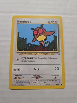 Pokemon TCG Hoothoot 60/111 WotC Neo Genesis Regular Common Card - 2000 - Image 1