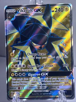 Vikavolt GX 134/145 Guardians Rising Full Art Ultra Rare Holo Pokemon Card LP - Image 2