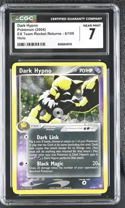 CGC 7 Dark Hypno 2004 EX Team Rocket Returns 6/109 Holo Pokemon Card - Image 1