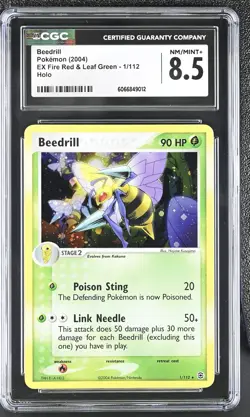 CGC 8.5 Beedrill 2004 EX Fire Red & Leaf Green 1/112 Holo Pokemon Card - Image 1