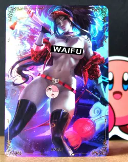 ACG VERY Sexy Card - K/DA Akali (Red) - League of Legends sexy waifu boobs V-V - Image 1