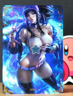 ACG VERY Sexy Card - K/DA Akali (Blue) - League of Legends sexy waifu boobs V-V - Image 1