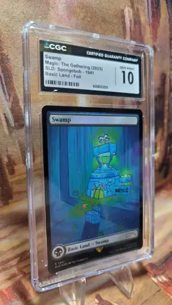 MTG Swamp #1941 Rainbow Foil SpongeBob Secret Lair CGC 10 Gem Mint - Image 3