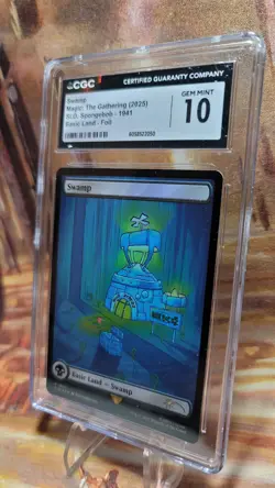 MTG Swamp #1941 Rainbow Foil SpongeBob Secret Lair CGC 10 Gem Mint - Image 4