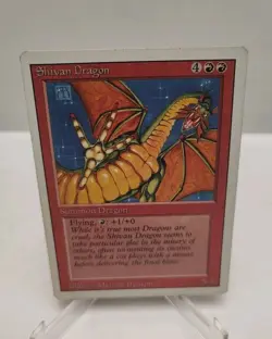 Magic the Gathering ~ MTG ~ 1x Shivan Dragon ~ MP ~ REVISED Vintage Rare - Image 1