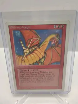 Magic the Gathering ~ MTG ~ 1x Shivan Dragon ~ MP ~ REVISED Vintage Rare - Image 2