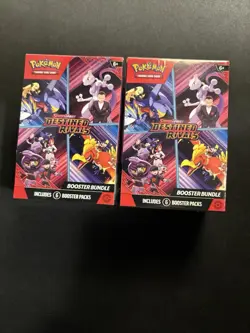 LOT Of 2 Pokemon TCG Scarlet & Violet: Destined Rivals Booster Bundle 6 Packs - Image 1