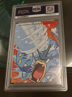 2000 Topps Pokemon TV Animation Series 2 Stick Ons #10 Charmander PSA 8 - Image 2