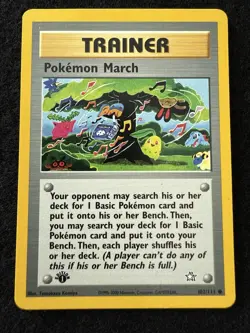 Pokemon March Trainer 102/111 from Neo Genesis 1st Edition in LP condition! - Image 1