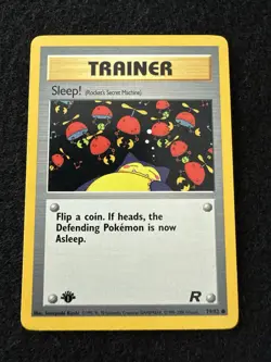 Pokemon Sleep! Trainer 79/82 from Team Rocket 1st Edition in NM- condition! - Image 1
