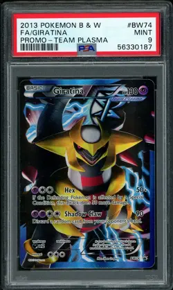 2013 Pokemon BW Team Plasma Giratina Full Art Black Star Promo BW74 PSA 9 MINT - Image 1