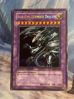 Yugioh Blue-Eyes Ultimate Dragon JMP-EN005 Secret Rare Limited Edition - MINT - Image 1