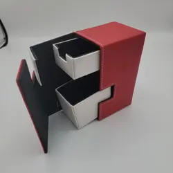 Ultra Pro M2 Deck Box Magic Pokrmon Yugioh Cards Dice Leatherette- Red - Image 3