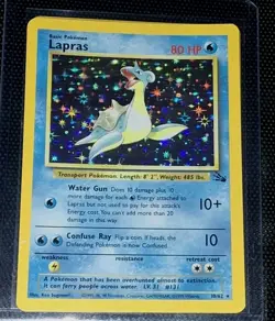 1999 Wizards Lapras 10/62 - Fossil Set - Holo Rare - WOTC Pokemon TCG- - Image 2