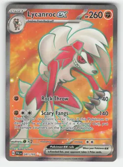 Pokemon Lycanroc ex - 241/193 SV02: Paldea Evolved Ultra Rare NM - Image 1